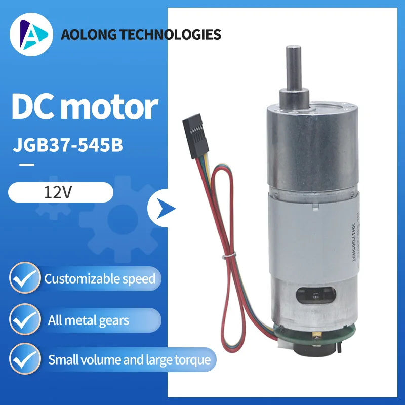 AOLONG мини двигатель постоянного тока с датчиком холла, фотоэлемент 12 В, 7-960 об/мин, эксцентриковый вал с выходным диаметром 37 мм, редуктор коробки передач