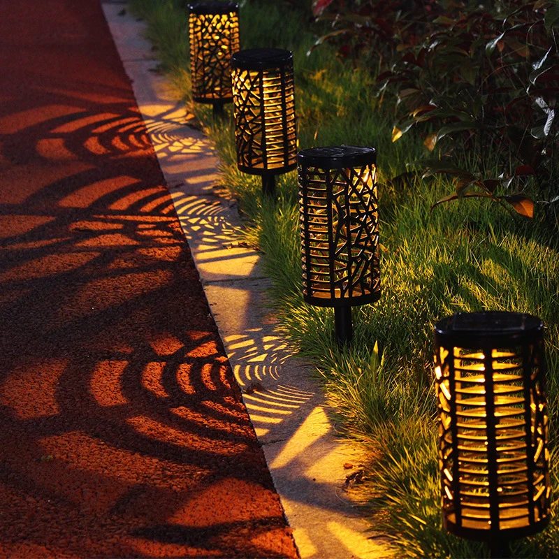 

Светильник на солнечной батарее для газона, уличный садовый Ландшафтный фонарь для виллы, парковки, полый декоративный водонепроницаемый с...