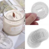 10pcs diy manual fragrance candle stickers label cup sticker translucent candle round sulfuric acid paper dust proof sticker