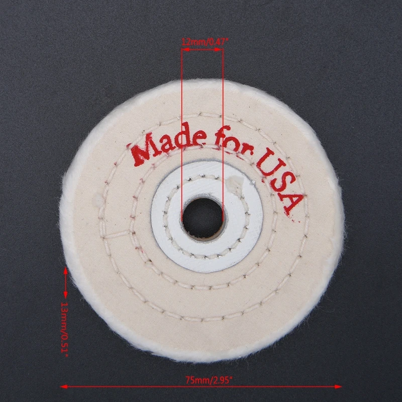 

3/4/5/6/7/8"Cloth Buffing Wheel Grinder For Wood Metal Jewelry Polishing Tools 896B