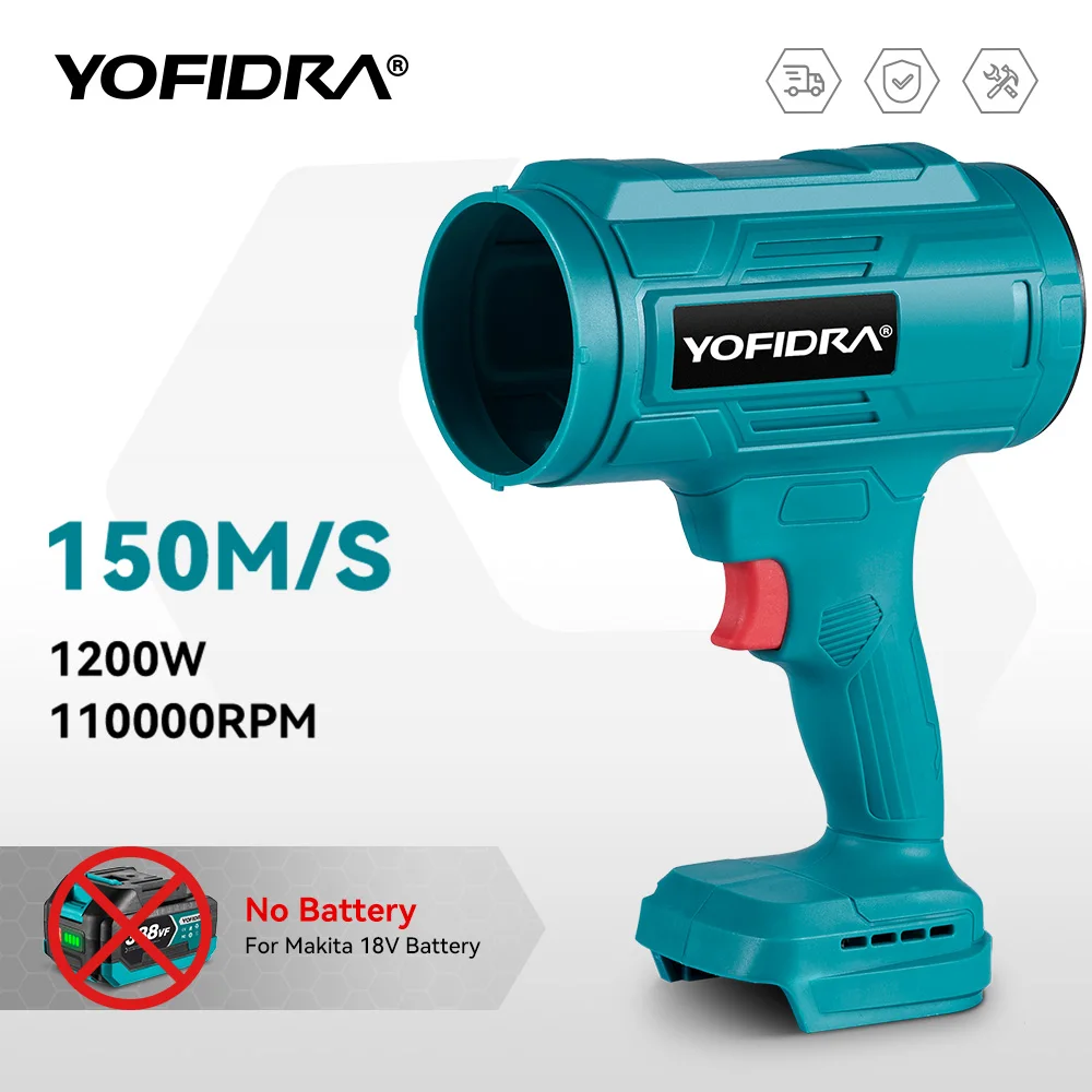 Мощный Электрический Турбинный Вентилятор YOFIDRA 1200 Вт 150 М/с Регулируемая Скорость