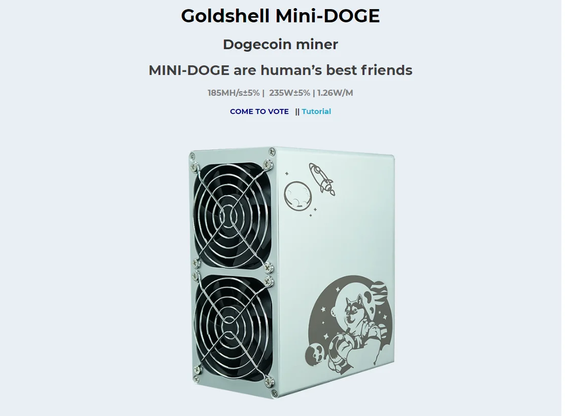 New DOGE LTC miner Goldshell Mini DOGE NO PSU185MH/s 235W Scrypt Asic miner Better than Antminer l7  Innosilicon A9 Whatsminer