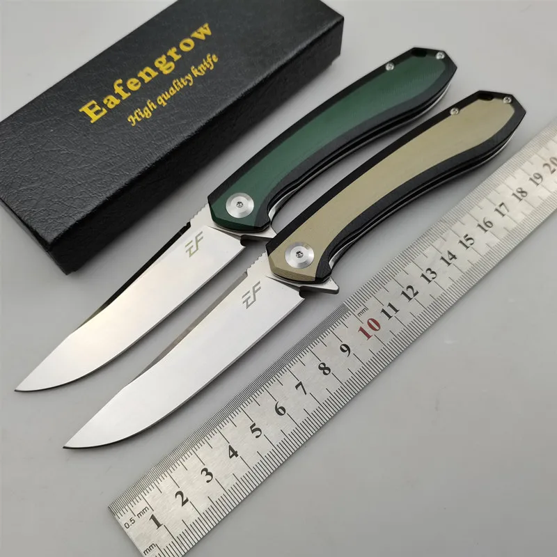 

Eafengrow EF947 Folding D2 Blade G10 / Micarta Pocket Survival Hunting Tactical Flipper Outdoor Camping Kitchen Rescue EDC Knife