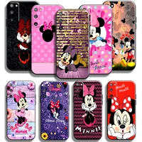 cute minnie mouse phone case for samsung galaxy s10 s9 s8 plus lite s10e case for samsung s10 5g back coque black