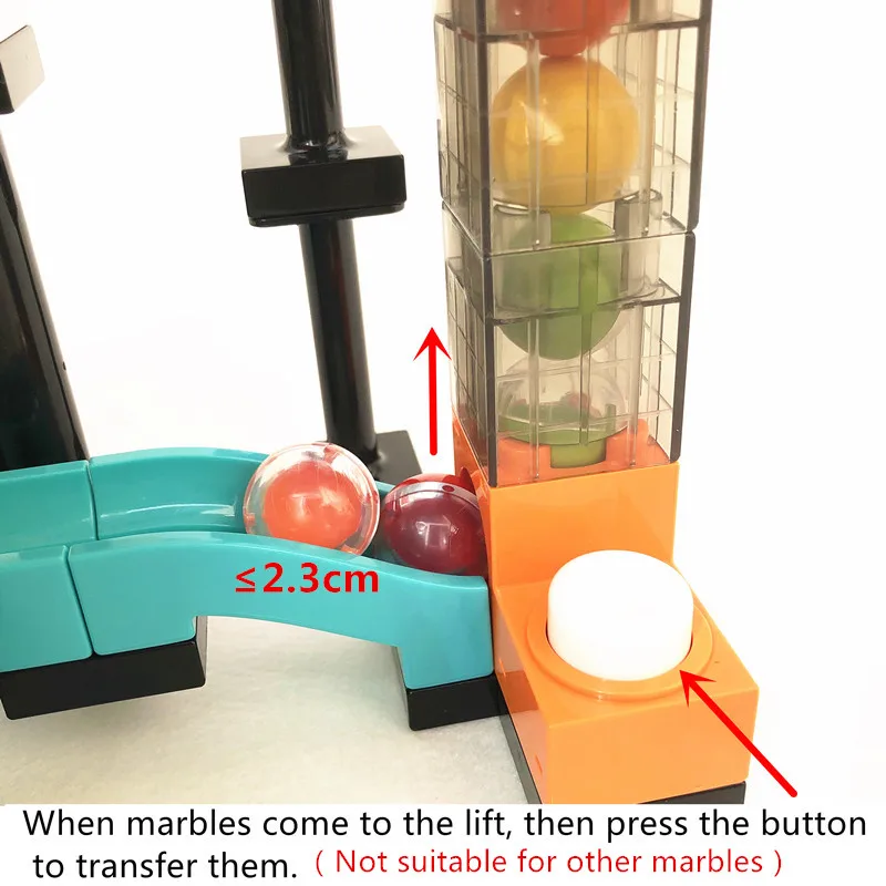 51PCS Circulation Rainbow Marble Run Twist Slide Track DIY Large Size Building Blocks Manual Button Lift Educational Toys - купить по