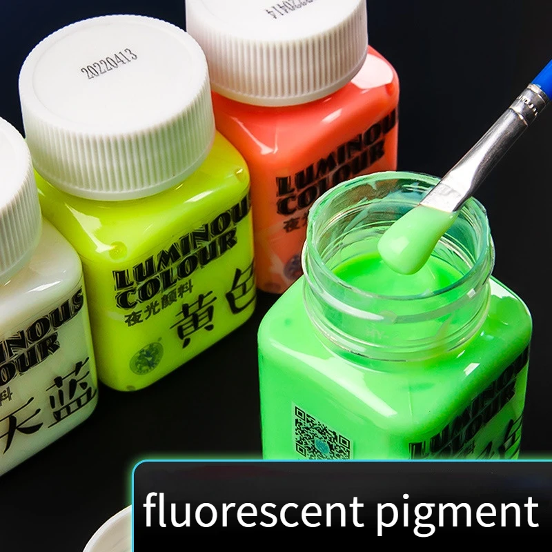 

58ml/bottle Luminous Pigment 8colors Optional Fluorescent Liqiud Painting Paint DIY Hand-painted Textile Supplies