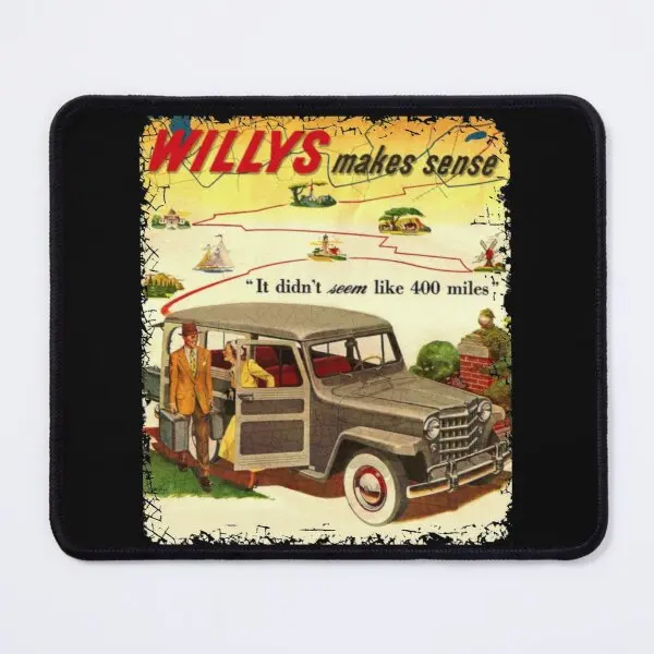 Willys Trucks 4X4 Wagon  Mouse Pad Desk Printing Mens Table Anime Carpet Gamer Play Mat PC Keyboard Mousepad Computer Gaming