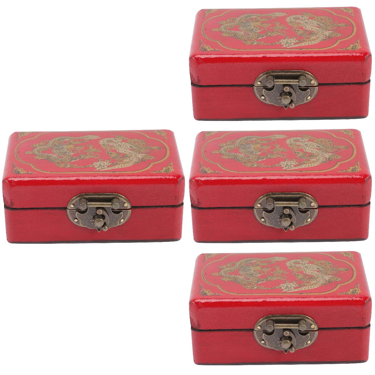 

4 шт. винтажная шкатулка для ювелирных изделий, шкатулка для ювелирных изделий, портативная шкатулка для ювелирных изделий, деревянная шкат...