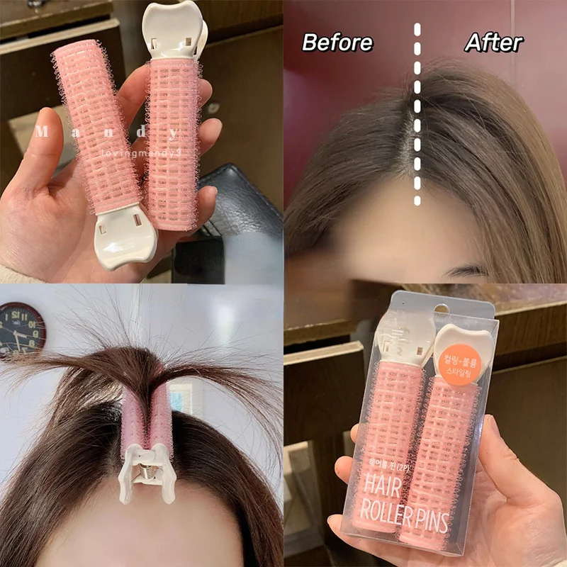 2 шт. портативные пушистые заколки для волос с эффектом челки |