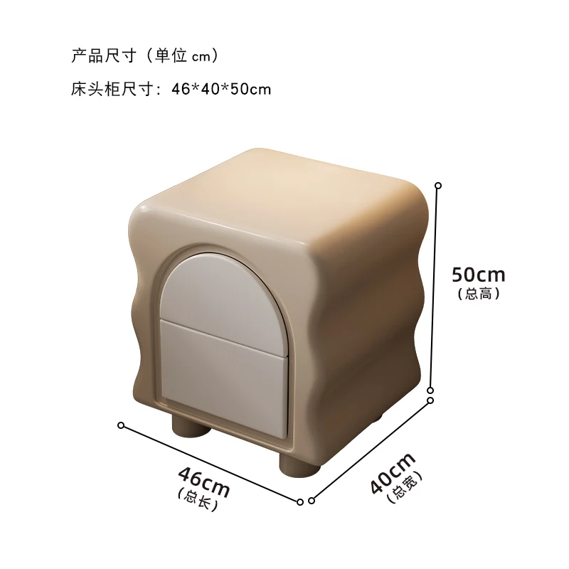 

YY Children's Water-Based Paint Bedside Table Bedroom Storage Cabinet Nordic Locker Cream Style