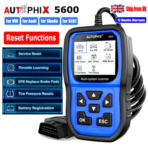 Диагностический сканер AUTOPHIX 5600, OBD2 сканер кодов двигателя, ABS EPB TPMS SAS SRS сброс масла для VW, Audi TPMS