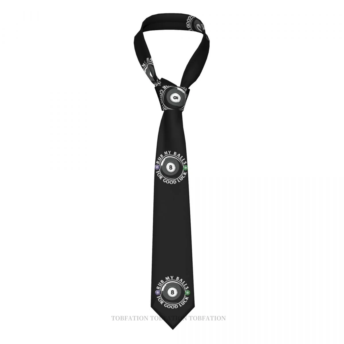 

8 Balls Billiards Cue Sport Pool Snooker Games New 3D Printing Tie 8cm Wide Polyester Necktie Shirt Accessories Party Decoration