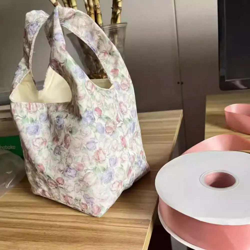 Многоразовая женская сумка на запястье с цветочным принтом