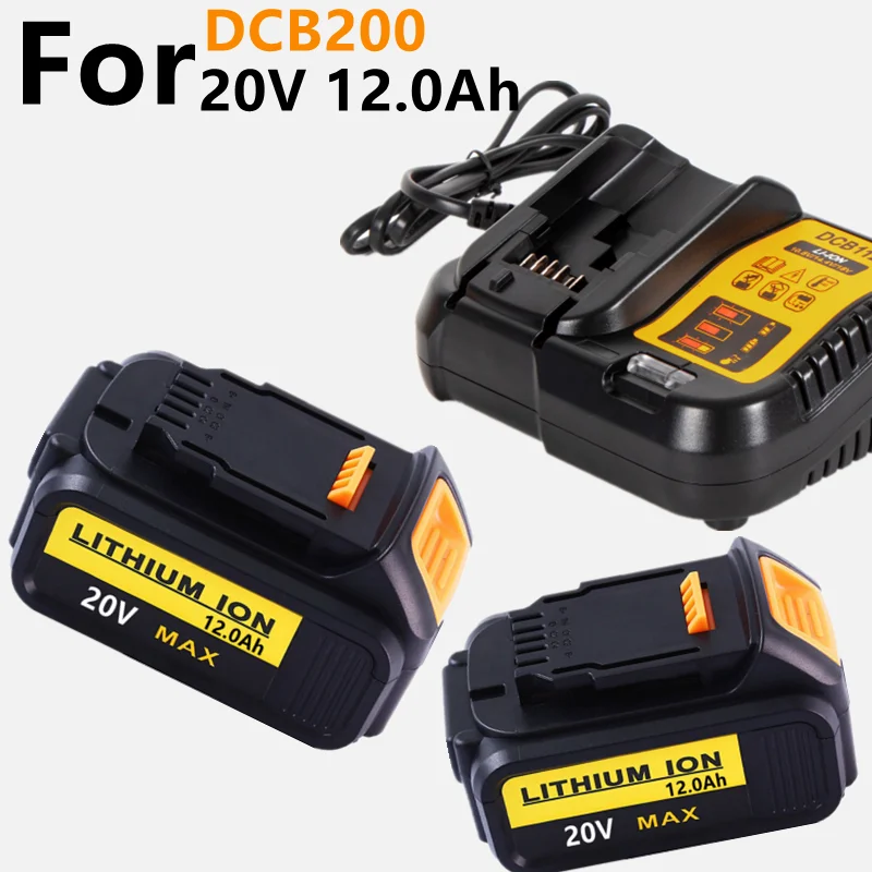 

Originele 20V 12000Mah Voor Dewalt DCB200 Oplaadbare Li-Ion Batterij 20V Max Vervanging Voor Dewalt DCB205 DCB201 DCB203 power