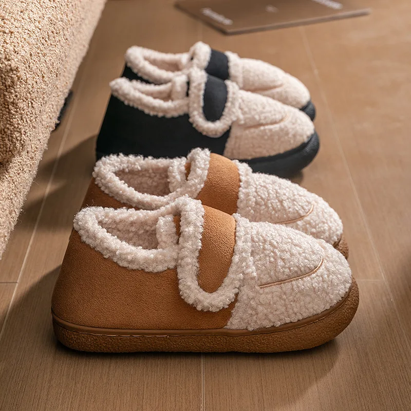 Домашние хлопковые тапочки Crestar с пушистой подкладкой для женщин зимние теплые
