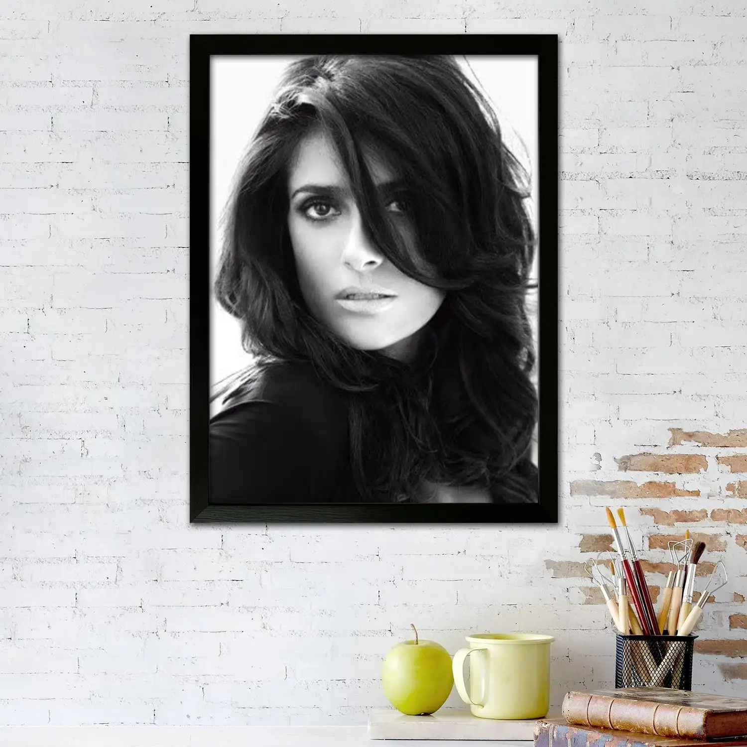 Salma Hayek Холст Художественный постер Настенное искусство Картина с принтом