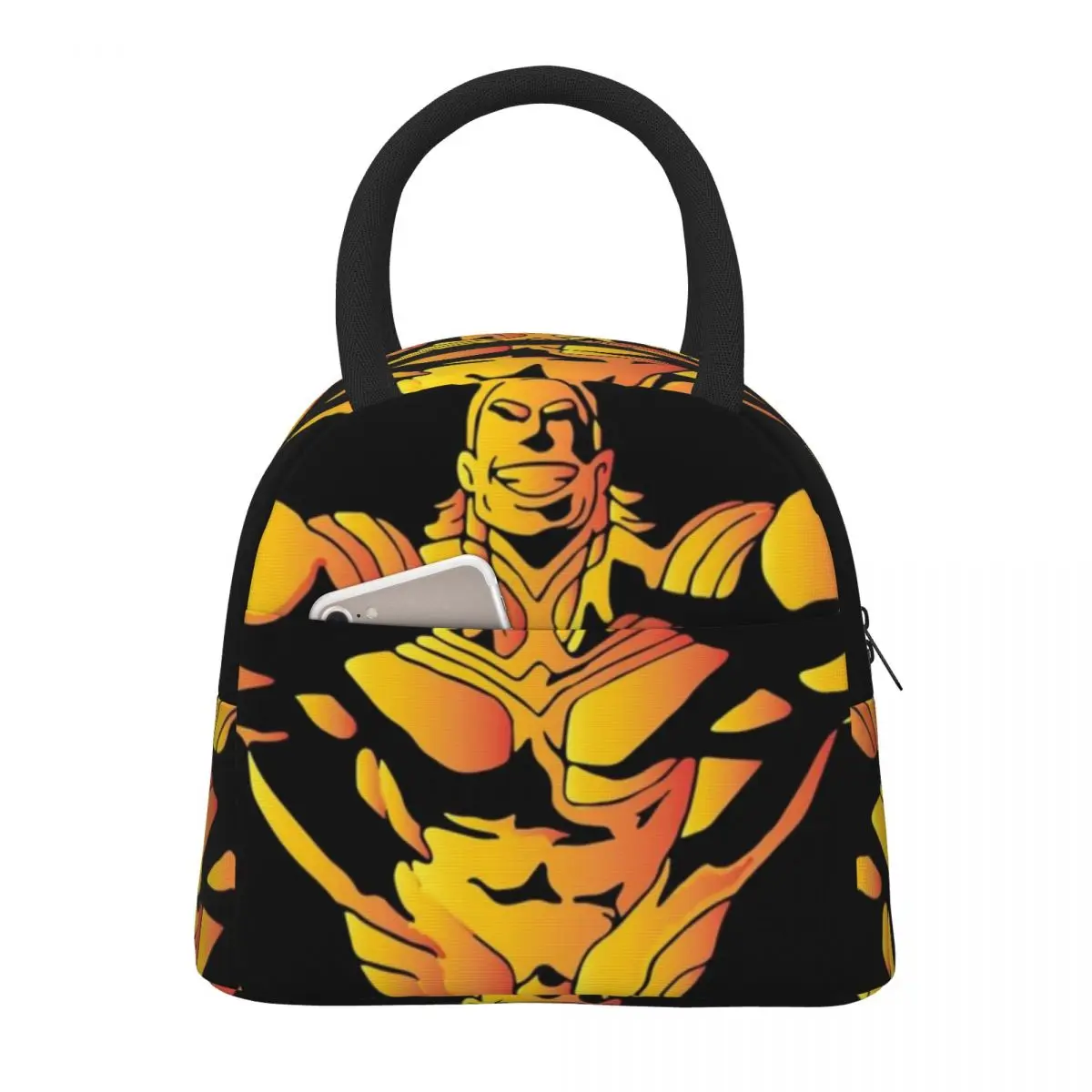 

All Might The Best Hero Lunch Bag Anime Portable Lunch Box Adult Office Print Cooler Bag Kawaii Waterproof Tote Food Bags