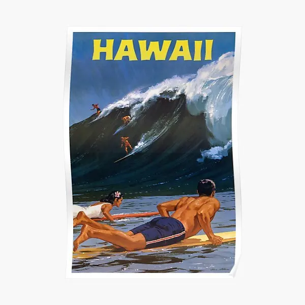 

Hawaii Vintage Travel Restored Poster Art Mural Room Picture Vintage Modern Print Home Painting Funny Decoration Wall No Frame