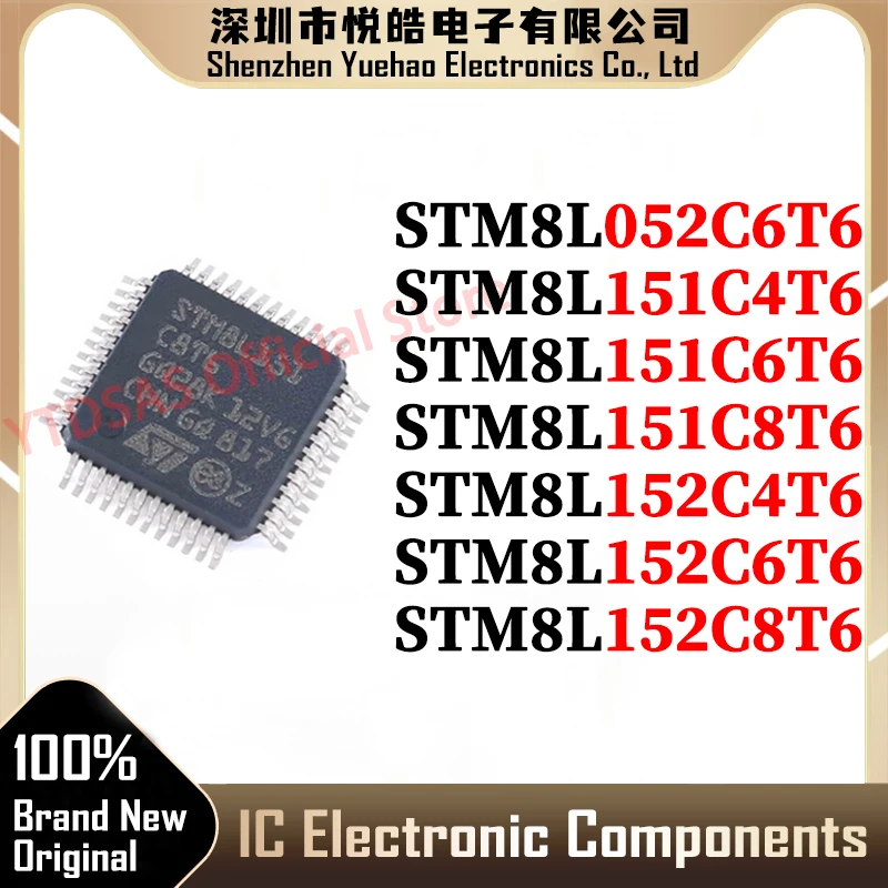 

STM8L052C6T6 STM8L151C4T6 STM8L151C6T6 STM8L151C8T6 STM8L152C4T6 STM8L152C6T6 STM8L152C8T6 STM8L152 STM8L STM8 IC MCU LQFP Chip