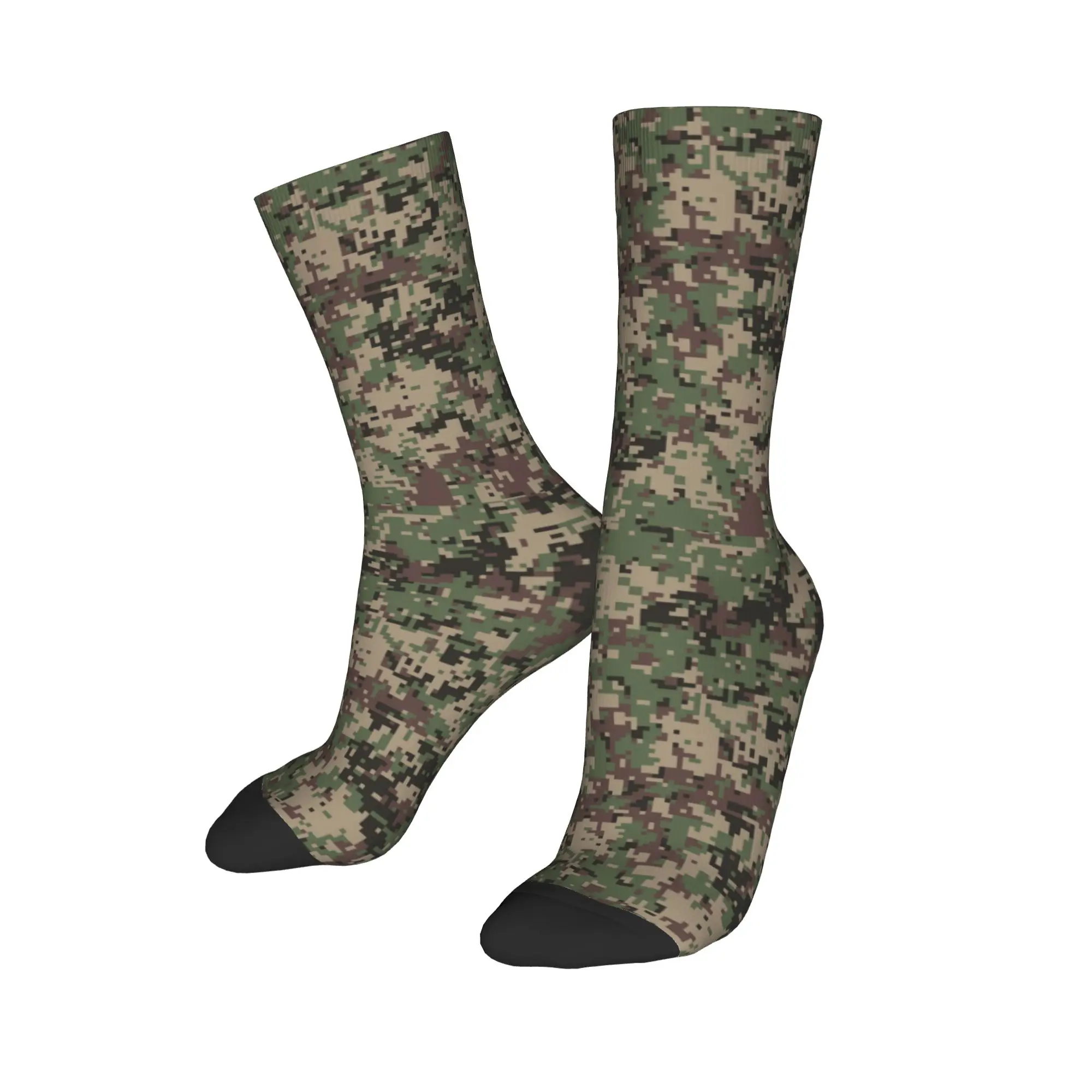 Фото Мужские армейские камуфляжные носки Marpat, милые носки унисекс с 3D-принтом в стиле лесного камуфляжа №2