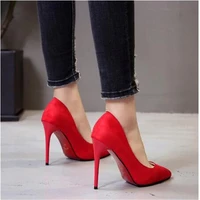 size 33 43 womens shoes pointed shallow high heels spring and autumn 2022 new fine with suede wedding shoes woman pump