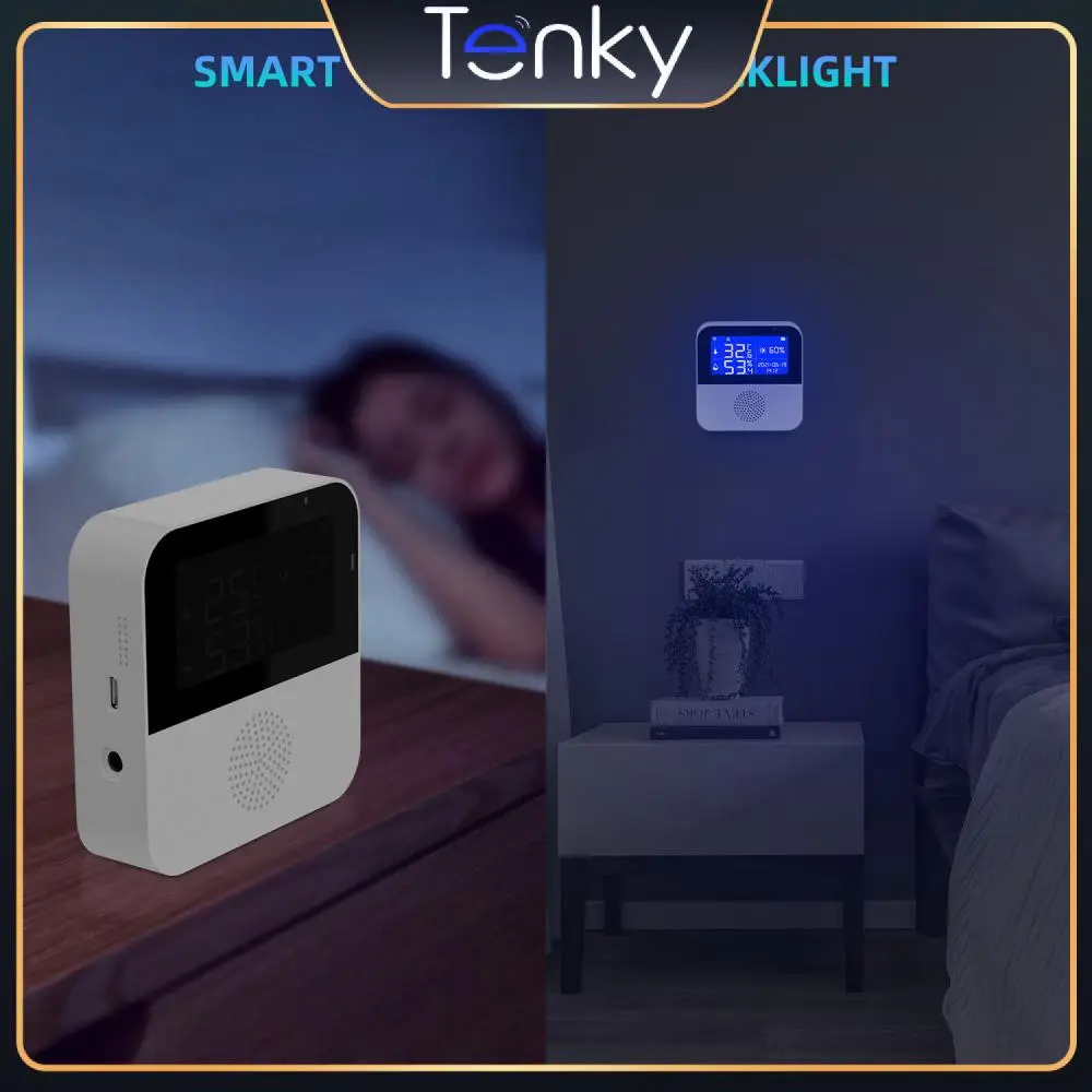 

Tuya Thermometer Detector Backlight Temperature Senor Lcd Display Wifi Hygrometer Remote Monitoring Smart Life Google Home Alarm