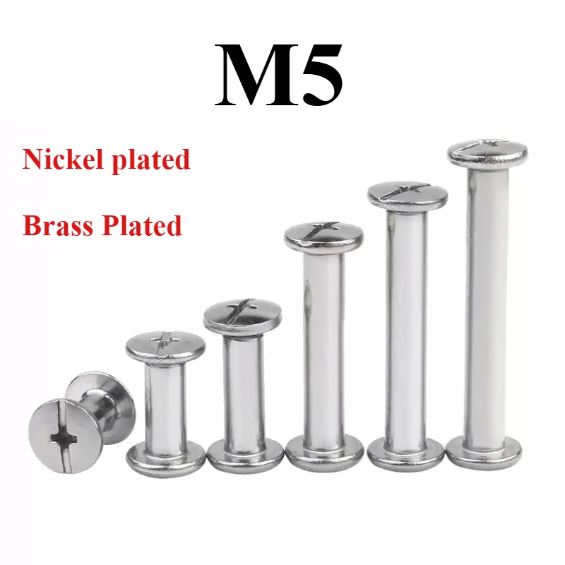 

Никелированные/латунные винты для переплёта 5мм