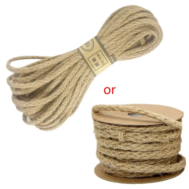 

10m DIY Craft Vintage Natural Jute Twine Rope String Cord Wedding Party Burlap Scrapbooking Decor 2022 New