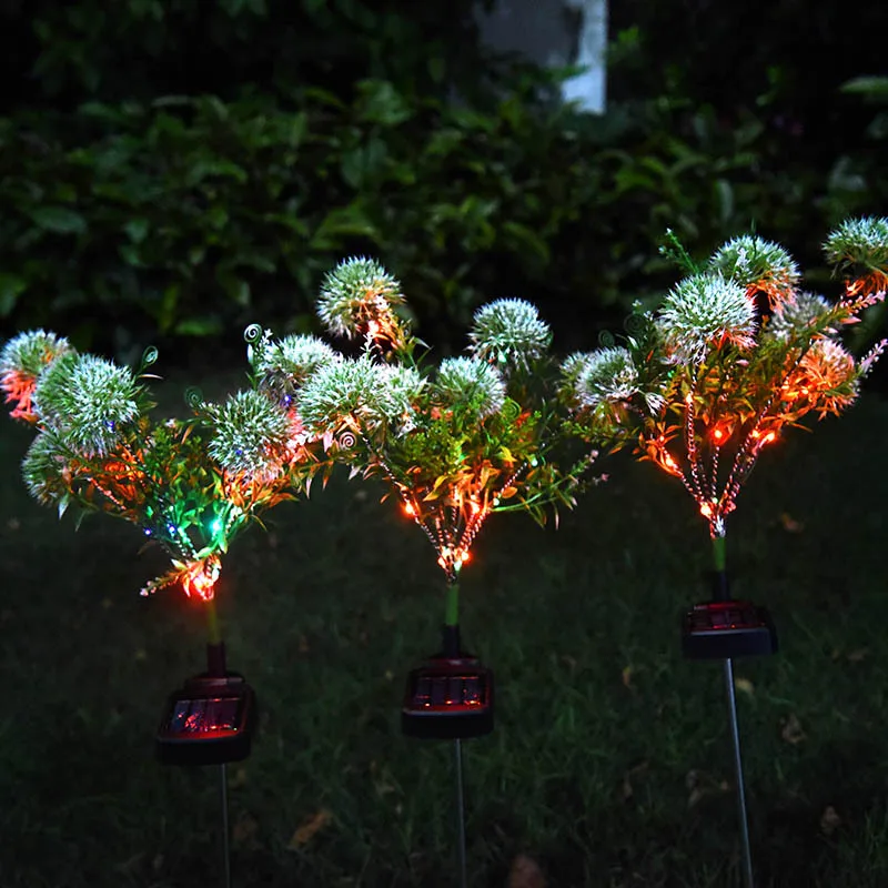 

LED Solar Lamps Imitation Dandelion Garden Lighting Home Decorative Light Landscape Lamp Yard Lawn Path Holiday Wedding Lights