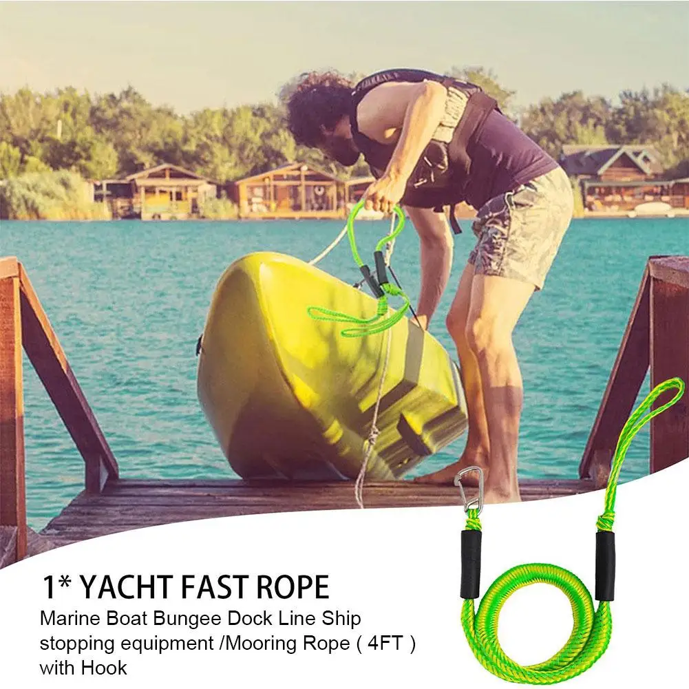 

Yacht Fast Rope Motorboat Fast Binding Elastic Rope Stopping Marine Line Dock Rope Mooring Equipment Hook Bungee Boat Ship W3W6