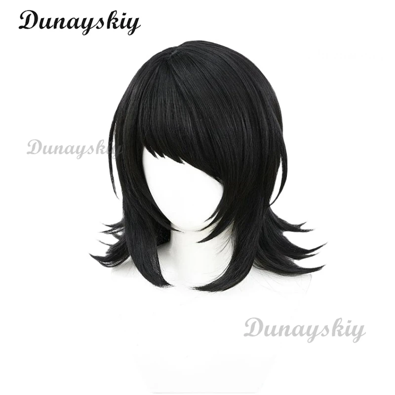 Аниме BanG Dream! Ave Mujica Timoris Косплей Парик Yahata Umiri Bassist Черные волосы до плеч Cos Роль для