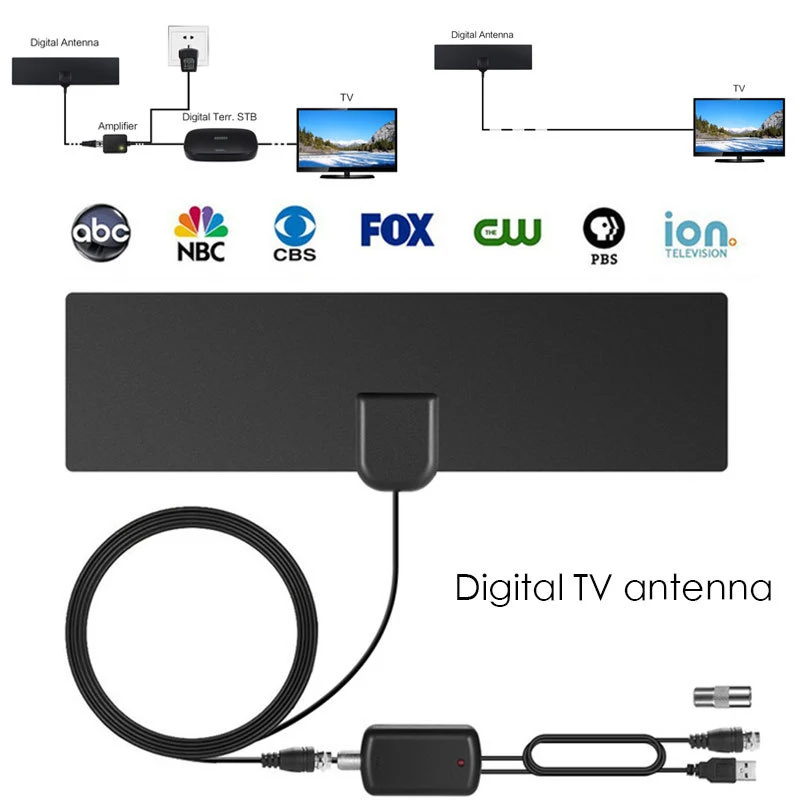 

New Indoor Digital HDTV Antenna TV 900 Miles Radius Amplifier DVB-T2 isdb-tb Satellite Dsh Signal Receiver Aerial TV Receivers