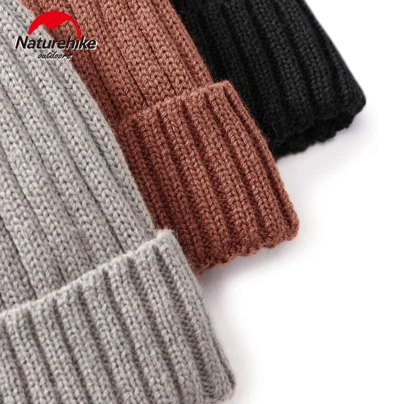 Зимняя шерстяная вязаная шапка Naturehike Теплая Флисовая для мужчин и женщин