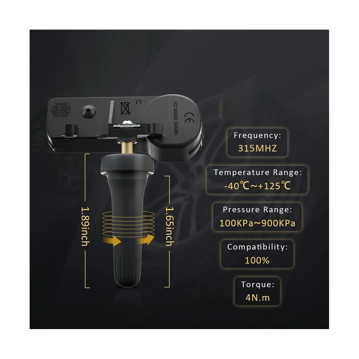 4 шт. датчик давления в шинах 315 МГц