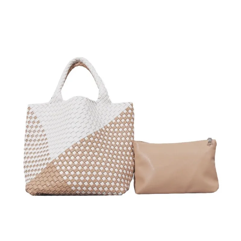 Двухсторонняя женская сумка ручной работы плетеная пляжная дорожная большого