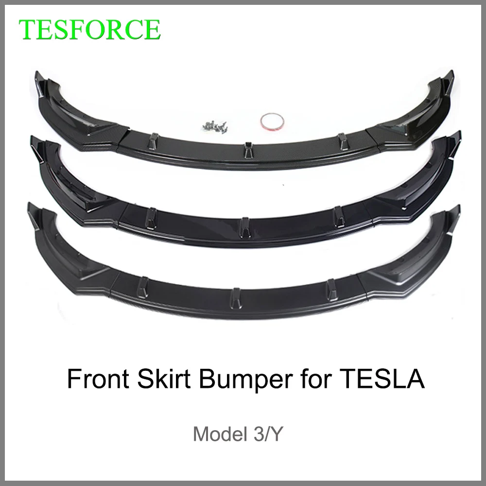 

For Tesla Model 3/Y Car Front Skirt Bumper Front Lip Protector Modification Crash Anti Collision Automotive Collision Avoidance