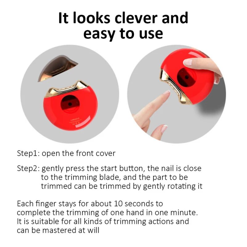 Электрическая машинка для стрижки ногтей автоматический триммер ножницы