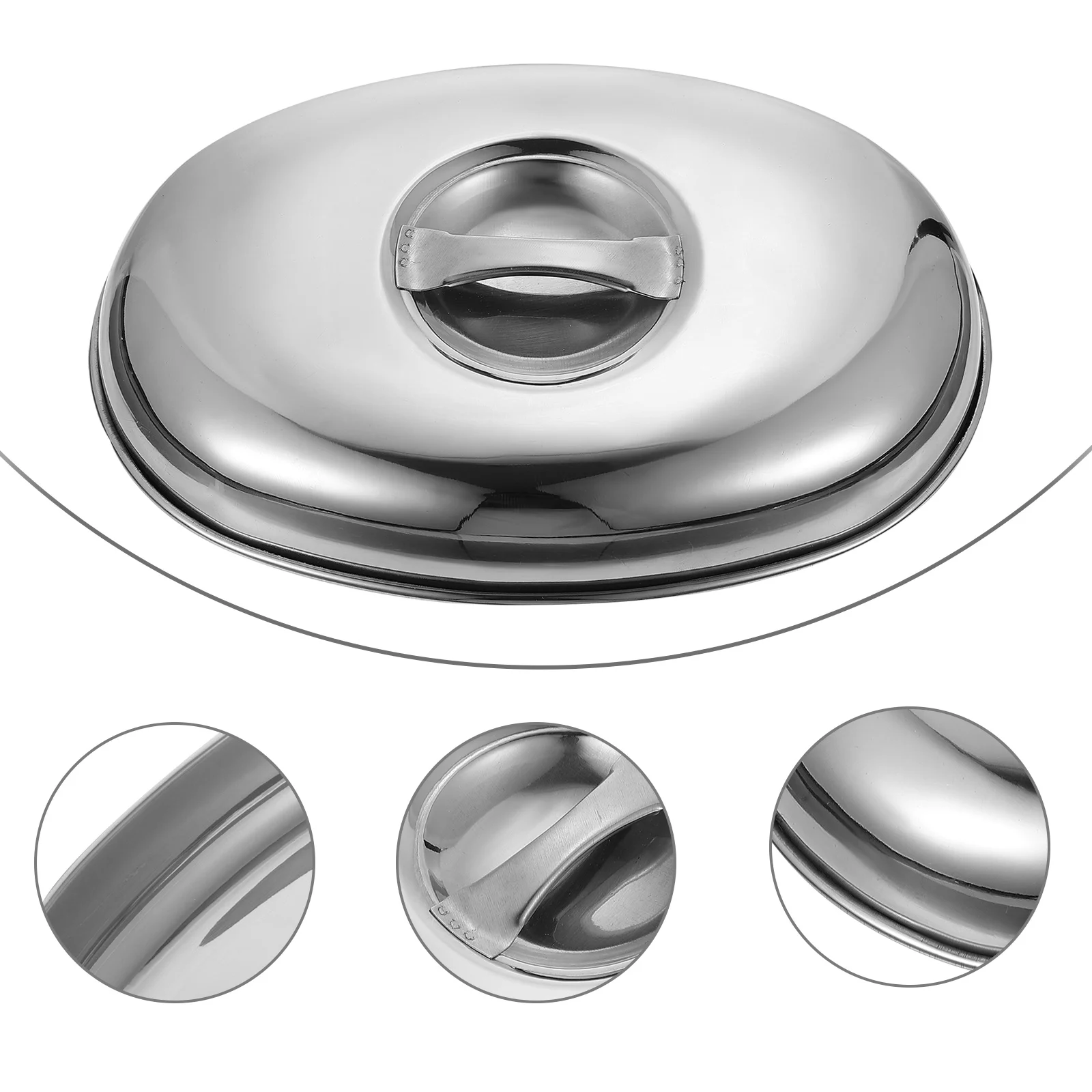 

Cover Dome Lid Basting Melting Griddle Cheese Grill Metal Steaming Covers Steel Stainless Steak Steam Cake Plate Burger Pan
