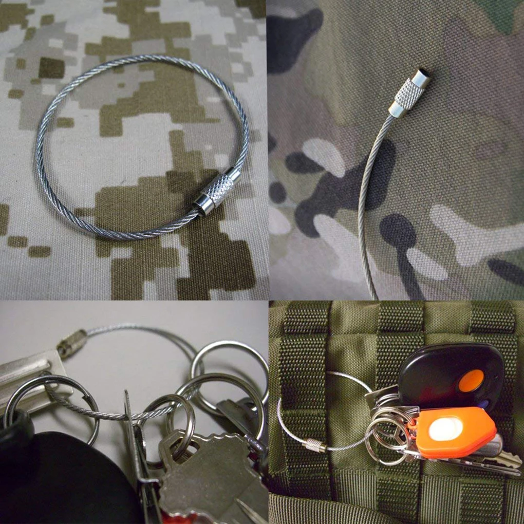 

Повседневная подвесная проволочная цепь, бирка, винт, веревка для багажа, кольцевой комплект, кольцо для бушкрафт, кольцо, брелок, инструмен...