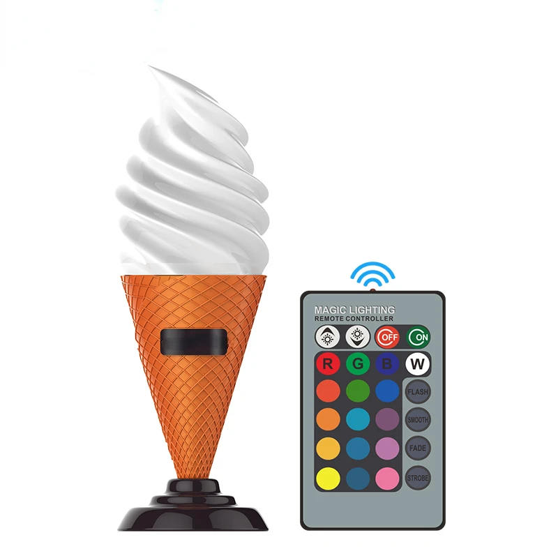 

Remote Controller Ice Cream Cone Lamp Shop Decoration, SWISS 16 Colors Led Lamp 15W,15W CN;GUA Online Support