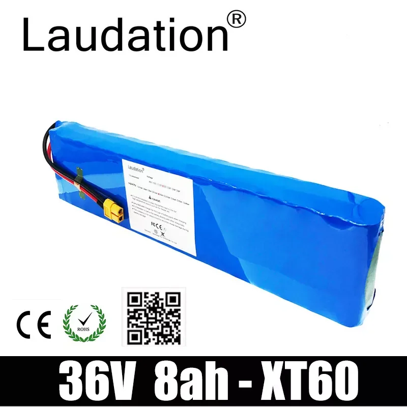 

Laudation 36V 8ah Battery Pack 10S 3P High Quality 18650 15 A BMS For Electric Bicycles And Scooters With Motors Less Than 500W