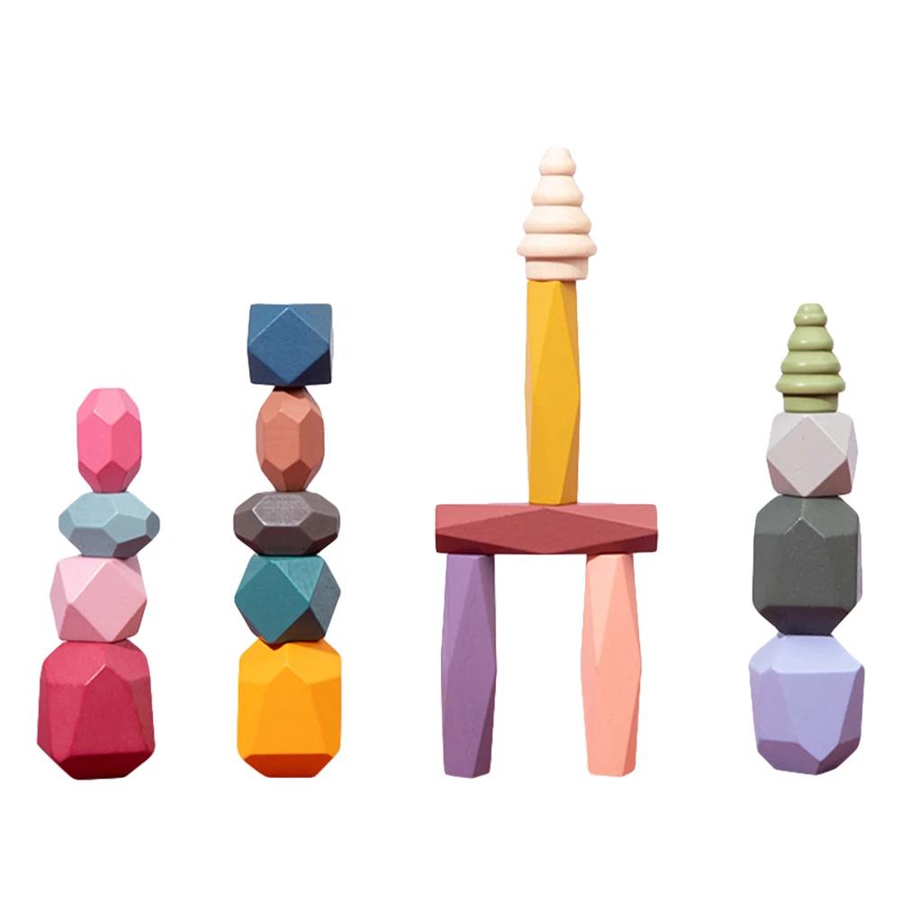 

18 шт., детский Деревянный конструктор в скандинавском стиле