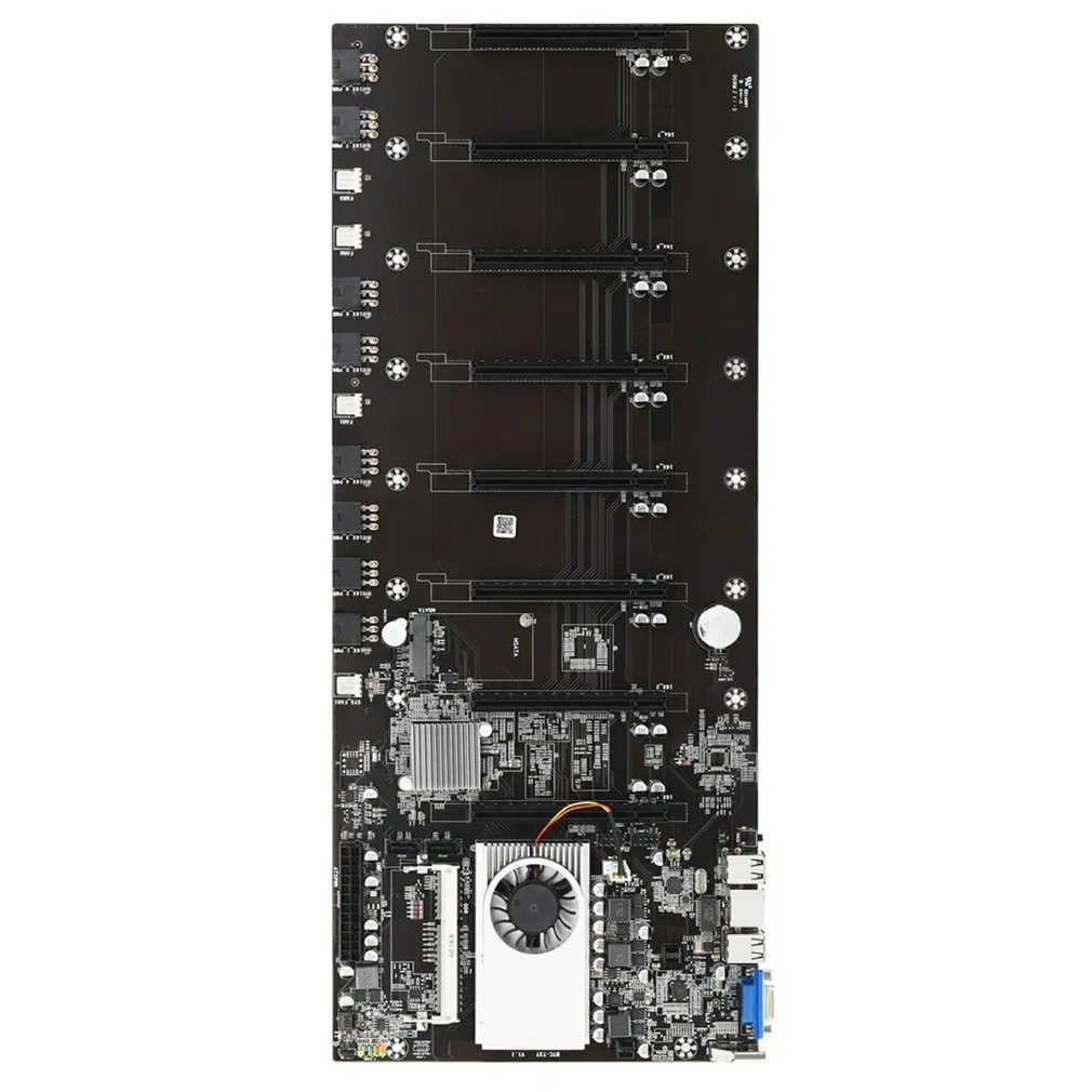 

BTC-37 материнская плата для майнинга 8 слотов для графических карт DDR3 Материнская плата Встроенный интерфейс VGA низкое энергопотребление