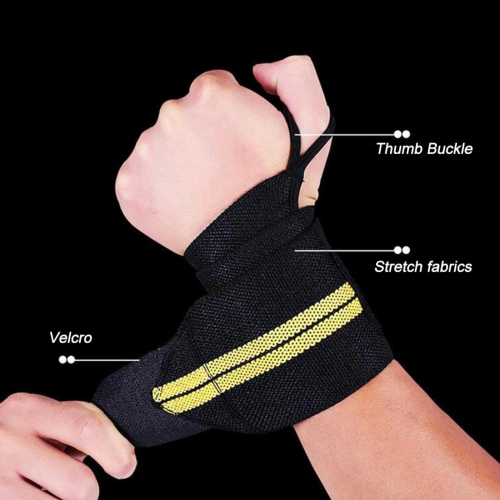 

Weightlifting Wristband Strength Training Wrist Support Women Men Durable Elastic Breathable Wrist Brace
