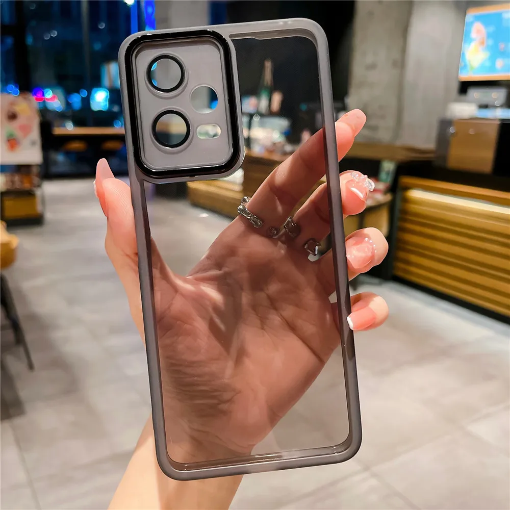 Прозрачный силиконовый чехол для телефона Xiaomi Poco X5 X3 Redmi Note 12 Pro 5G 11 10 11S 10S 12C 10C A1 Plus Защитный чехол для камеры