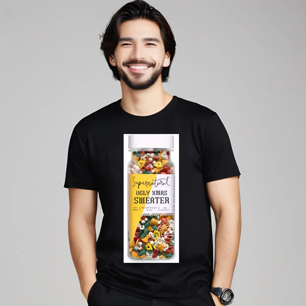 Normal Ug y Xmas Sweater Ho O Neck T-shirts Christmas Tops Tees Short Sleeve Gift Idea Discount Cotton Fabric Graphic Tshirts