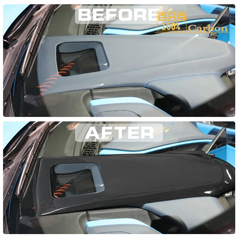 Консоль из углеродного волокна для Chevrolet Corvette C8 Stingray 2020-2023 верхняя отделка