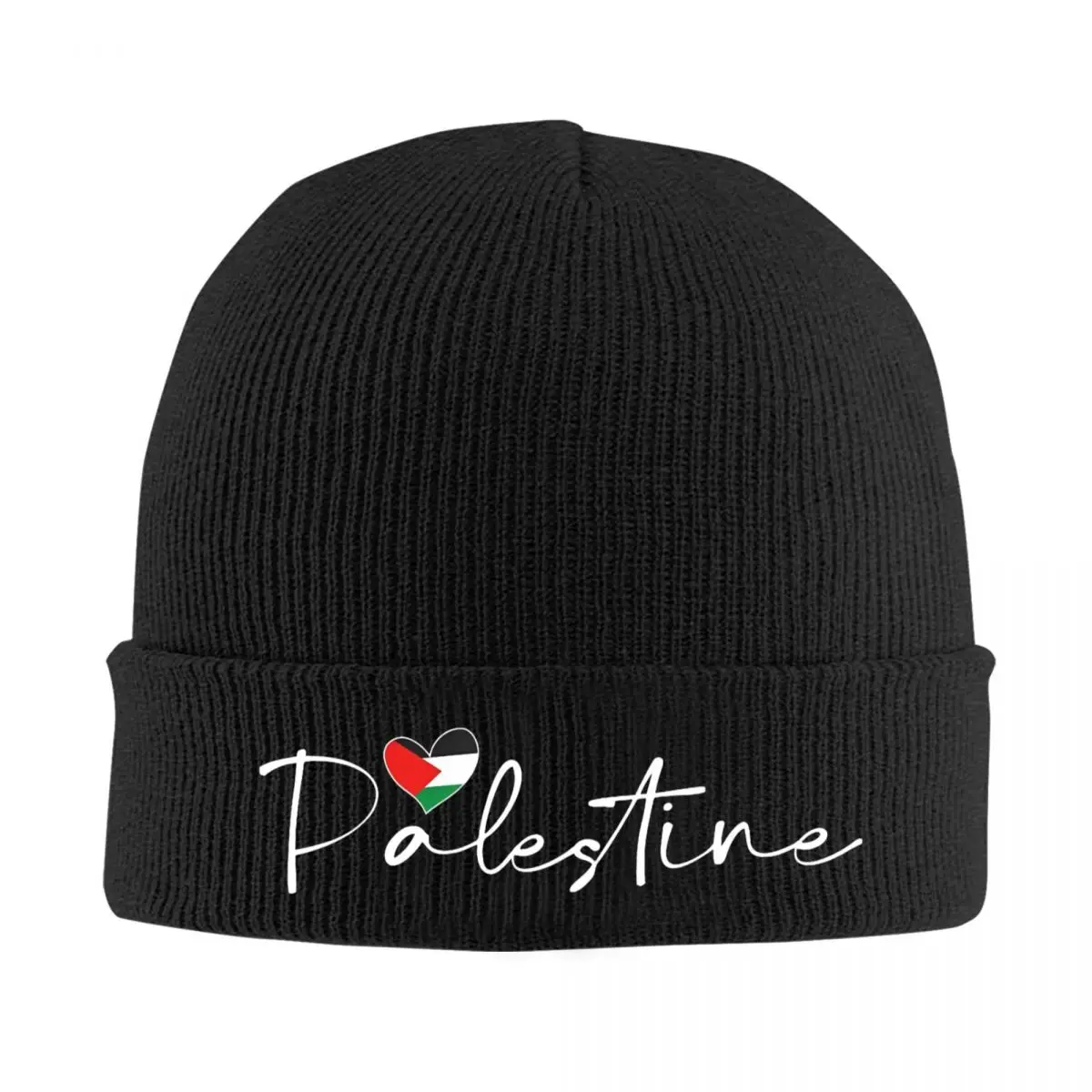 Вязаная шапка с флагом Палестины шапки осенне-зимние теплые унисекс в стиле