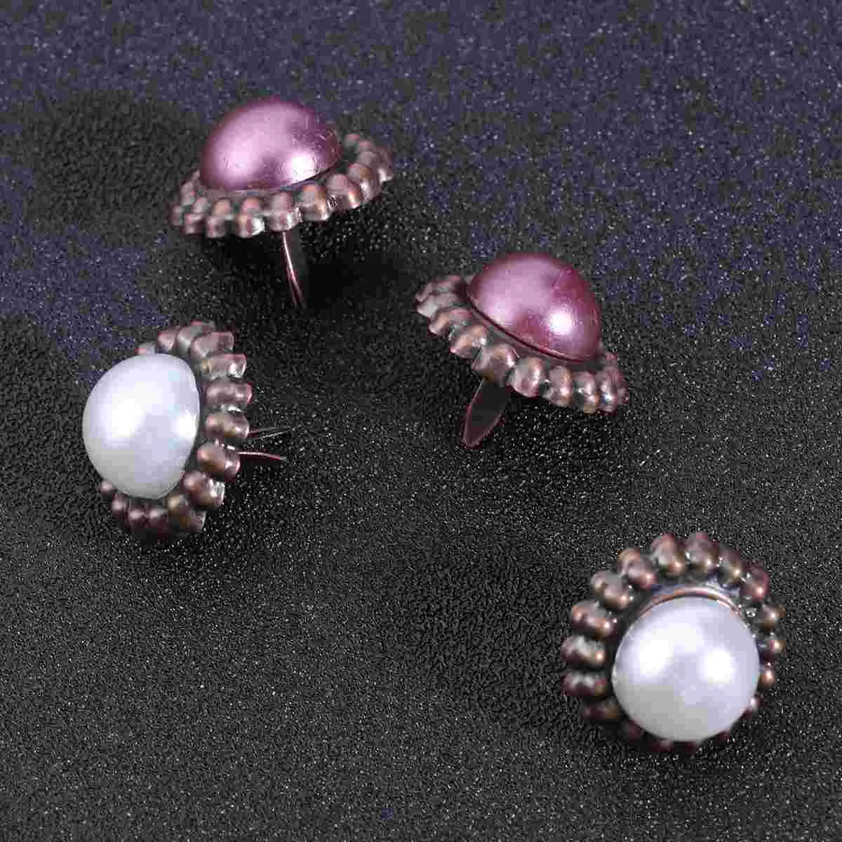 

Brads Paper Fasteners Pearlround Brad Metal Scrapbooking Fastener Crafts Crafting Mini Craft Fasteningsmall Decorative Vintage