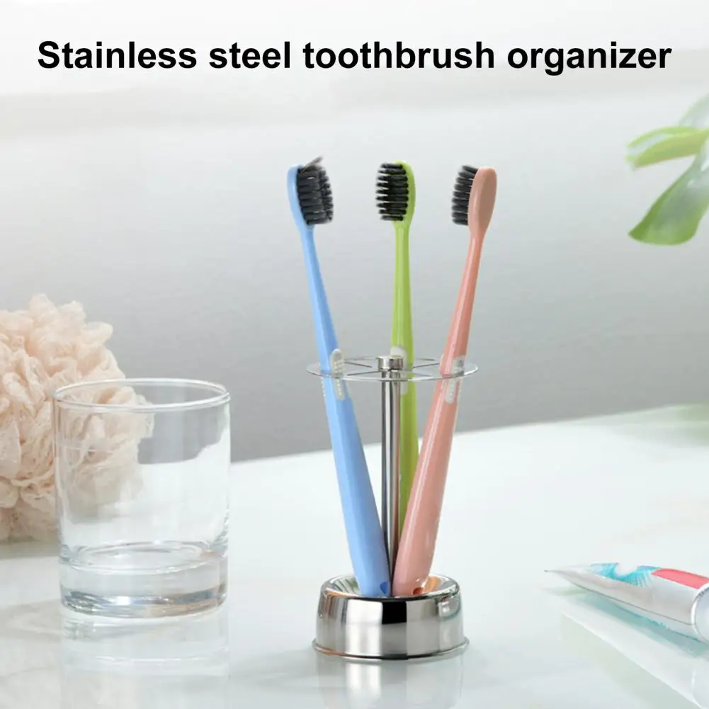 

Toothbrush Stand Convenient Lightweight Multi-purpose Home Supplies Washroom Storage Holder Toothbrush Holder